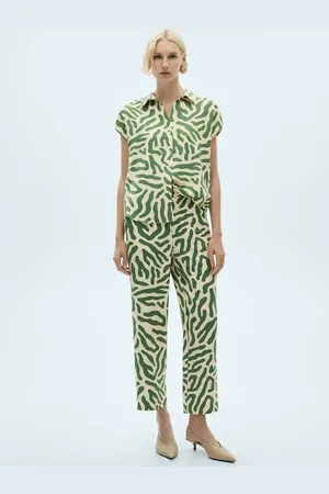 MANGO Pantalón recto estampado CH