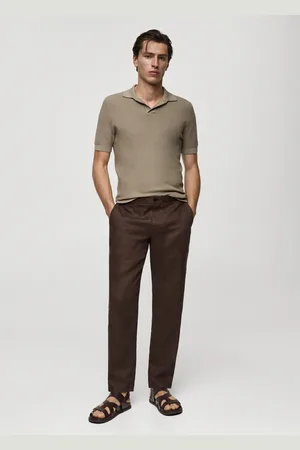 MANGO AN Polo algodón tencel punto trenzado