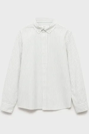 MANGO KIDS Camisa % algodón rayas Oxford