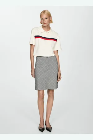 MANGO Polo crop detalle rayas CH