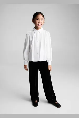 MANGO KIDS Camisa algodón botones joya