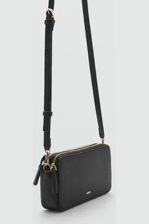 MANGO Bolso bandolera doble cremallera Unitalla