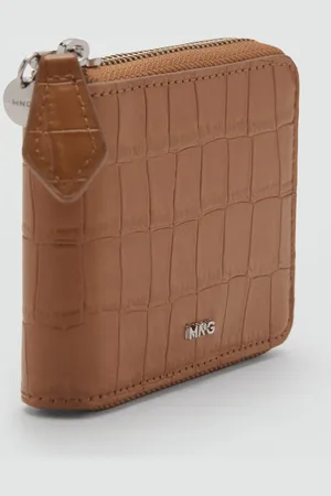 MANGO Billetera mini efecto piel coco Unitalla