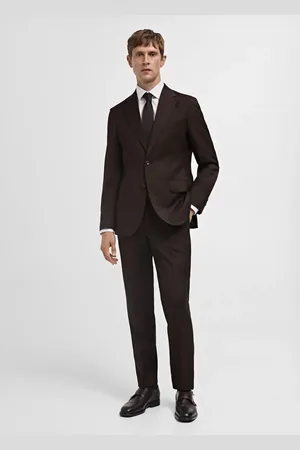 MANGO AN Pantalón traje Venecia % lana virgen