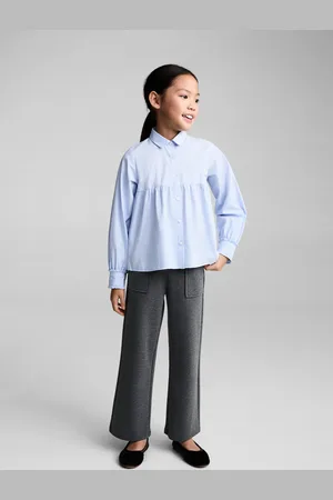 MANGO KIDS Camisa rayas volante
