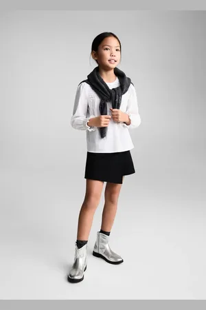 MANGO KIDS Blusa plisada strass