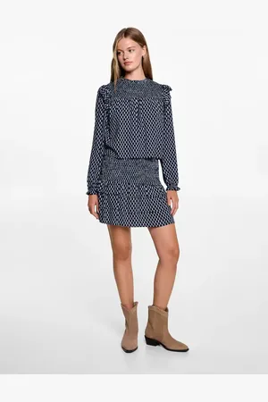 MANGO TEEN Falda fruncida volantes