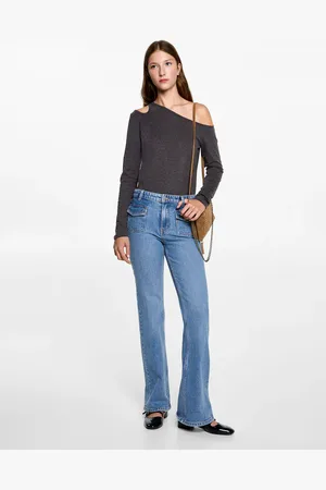 MANGO TEEN Camiseta algodón asimétrica