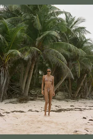 MANGO Top bikini estampado leopardo