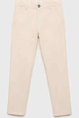 MANGO KIDS Pantalón lino algodón