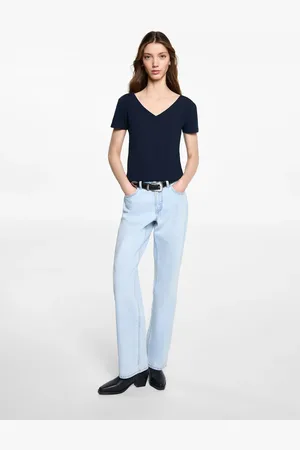 MANGO TEEN Camiseta crop punto