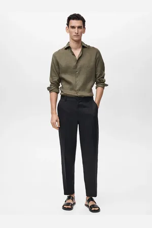 MANGO AN Camisa slim fit % lino E