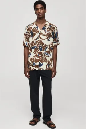 MANGO AN Camisa regular fit fluída estampada