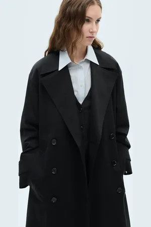 MANGO Trench largo oversize doble botonadura E
