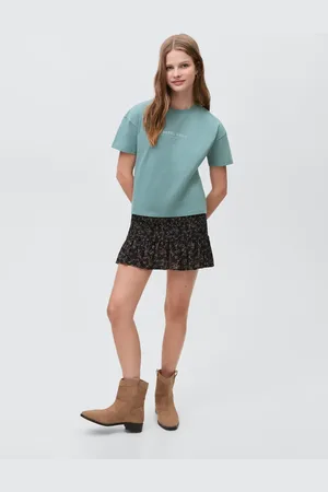 MANGO TEEN Camiseta algodón mensaje CH