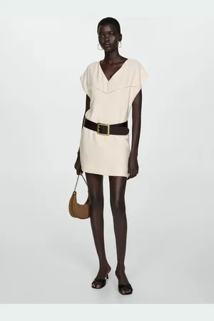 MANGO Vestido corto detalle bordado