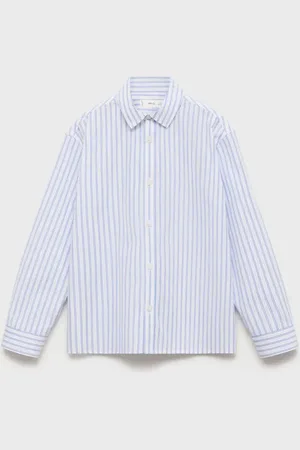 MANGO KIDS Camisa algodón rayas 6