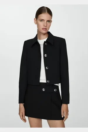 MANGO Chaqueta crop botones