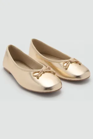 MANGO KIDS Bailarinas metalizadas lazo ½