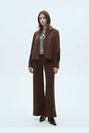 MANGO Pantalón wideleg efecto ante E