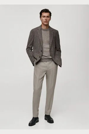 MANGO AN Pantalón % lana virgen slim fit