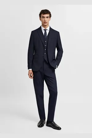 MANGO AN Pantalón traje slim fit tejido comfort stretch