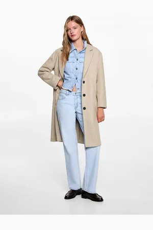 MANGO TEEN Abrigo lana handmade E