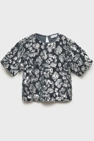 MANGO KIDS Camiseta lentejuelas años