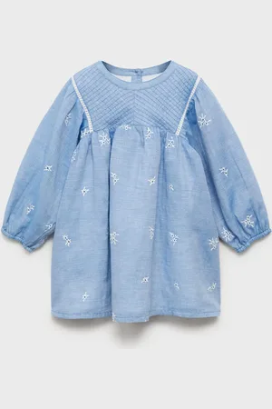 MANGO BABY Vestido bordado algodón 4 años