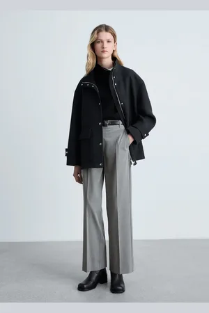 MANGO Pantalón recto tiro medio