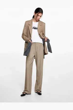 MANGO TEEN Pantalón traje pata de gallo