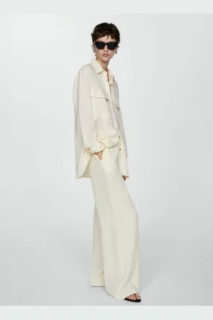 MANGO Pantalón wideleg lyocell