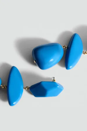 MANGO Pendientes abalorios colgantes resina Unitalla