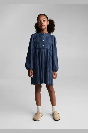 MANGO KIDS Vestido algodón manga abullonada 6