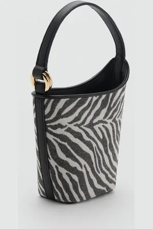 MANGO Bolso bucket estampado cebra Unitalla
