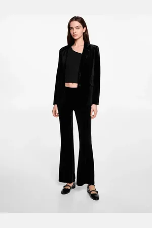 MANGO TEEN Pantalón flare terciopelo