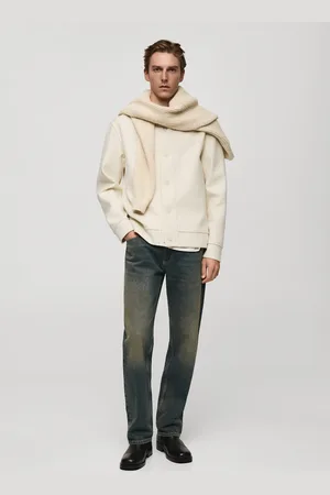 MANGO AN Cárdigan franela relaxed fit CH