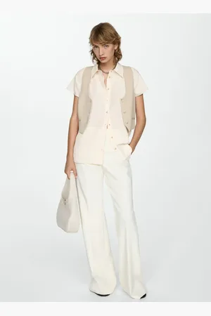 MANGO Camisa lyocell manga corta CH