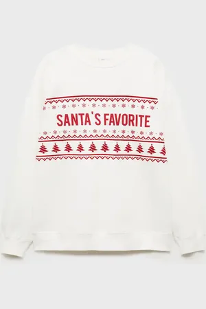 MANGO TEEN Sudadera estampado navidad