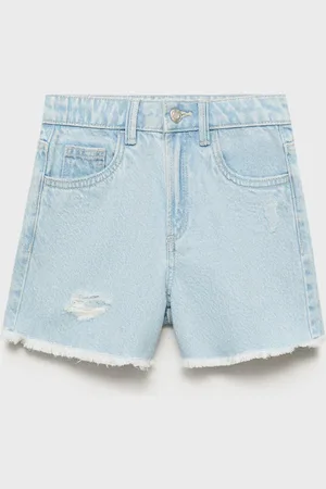 MANGO KIDS Shorts vaqueros bajo deshilachado 4 años