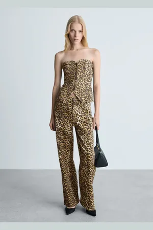 MANGO Top corsetero leopardo