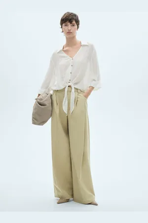 MANGO Blusa manga acampanada lazo E