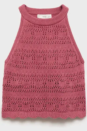 MANGO KIDS Top punto calado algodón 4 años