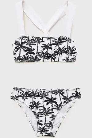 MANGO KIDS Bikini estampado palmeras 8 años