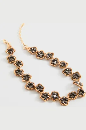 MANGO TEEN Collar cristales flor Unitalla