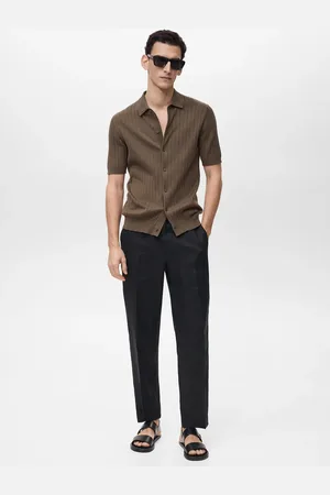 MANGO AN Camisa punto fino canalé