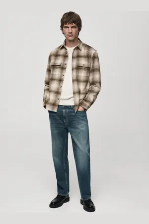 MANGO AN Sobrecamisa lana cuadros CH