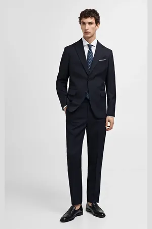 MANGO AN Pantalón traje slim fit % lana virgen 6