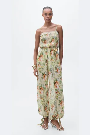 MANGO Ono largo floral bajo abullonado