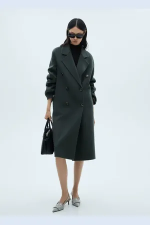 MANGO Abrigo lana handmade oversize E